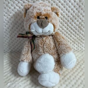 Creature Comforts Soft Plush Kitty Cat Stuffed Animal Toy with Plaid Bow